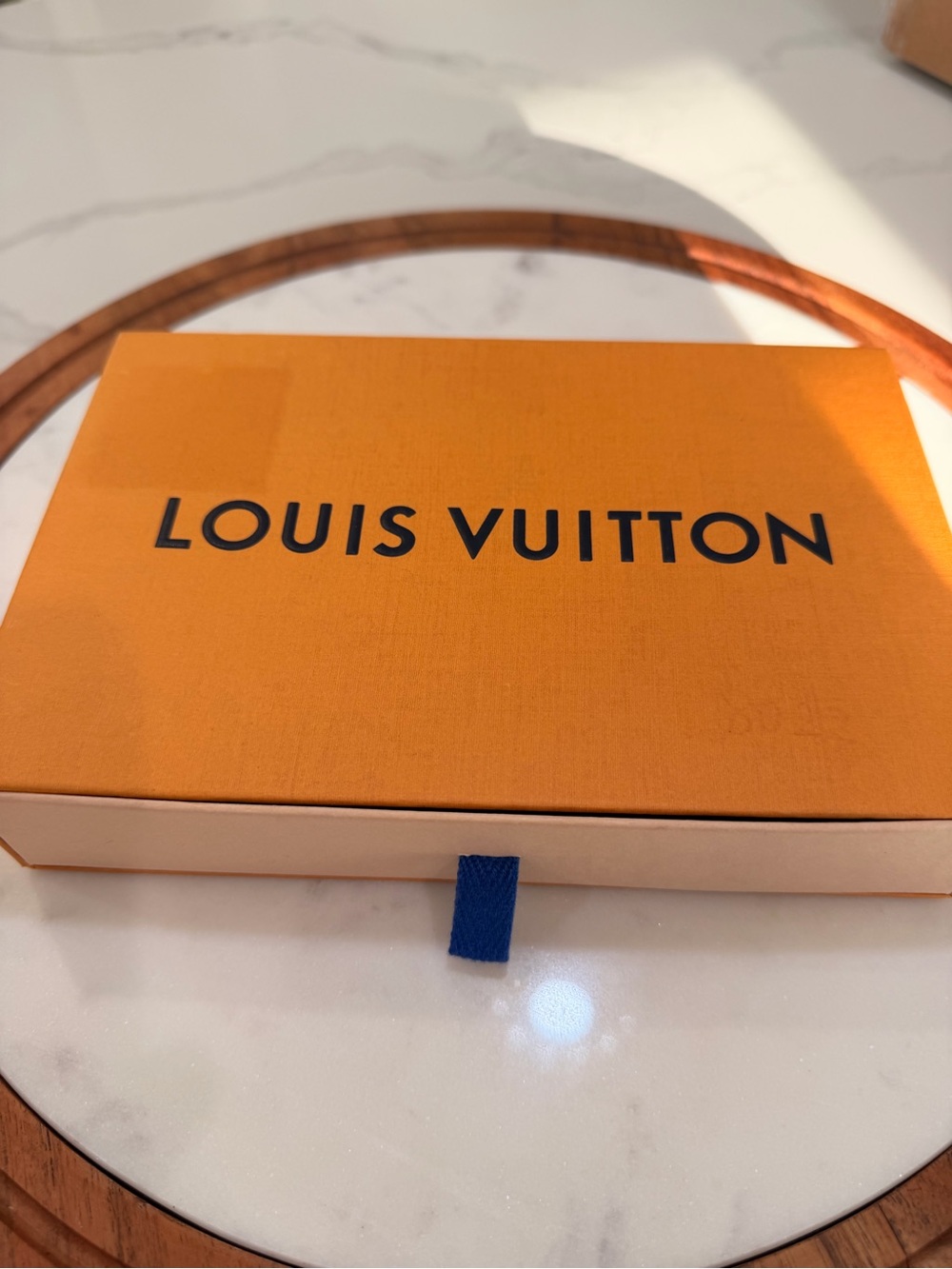 Louis Vuitton Orange Box with Black Logo
